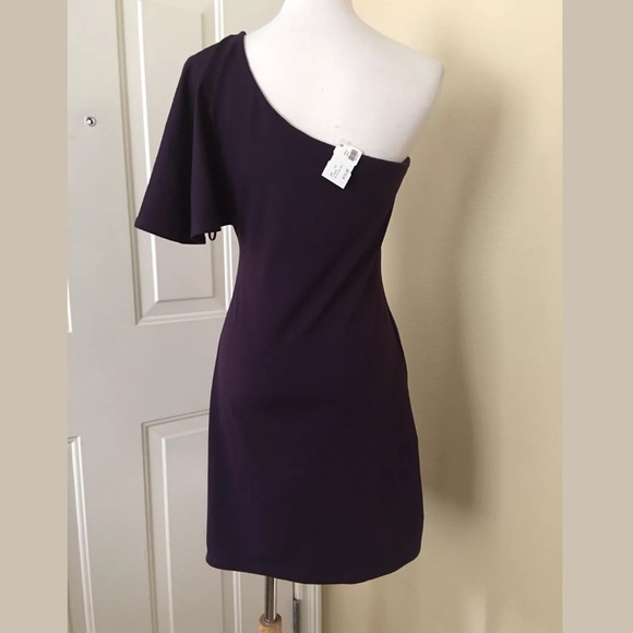 NWT Susana Monaco One Shoulder Mini Dress - Picture 3 of 4